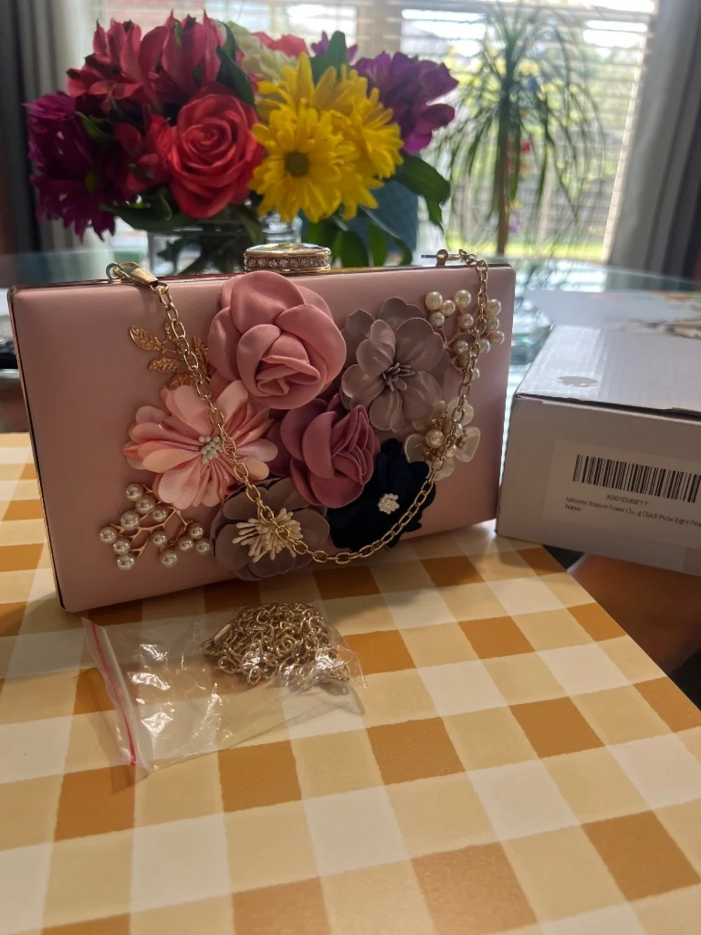 Milisente Flower Clutch Evening Bag